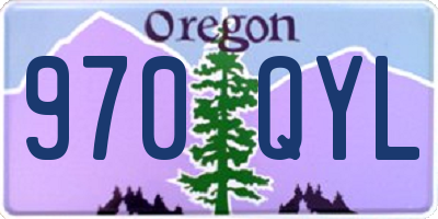 OR license plate 970QYL