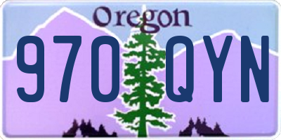 OR license plate 970QYN