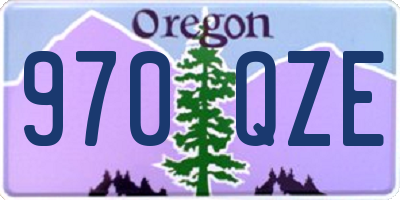 OR license plate 970QZE