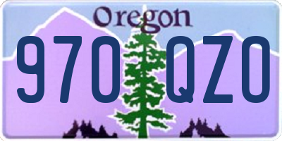 OR license plate 970QZO