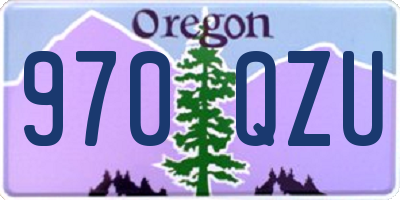 OR license plate 970QZU