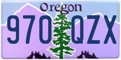OR license plate 970QZX
