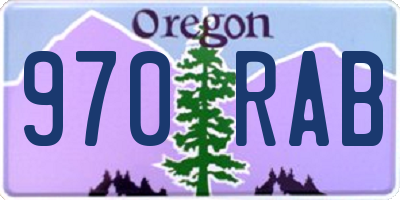 OR license plate 970RAB