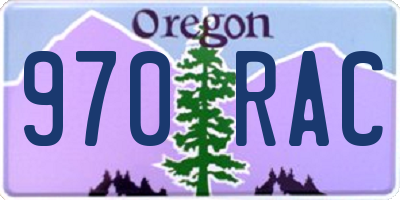 OR license plate 970RAC