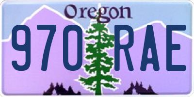 OR license plate 970RAE