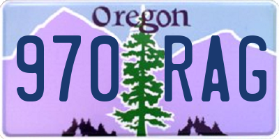 OR license plate 970RAG