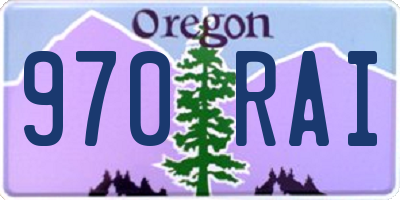 OR license plate 970RAI