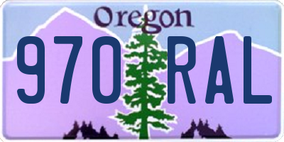 OR license plate 970RAL