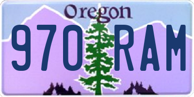 OR license plate 970RAM