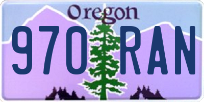 OR license plate 970RAN