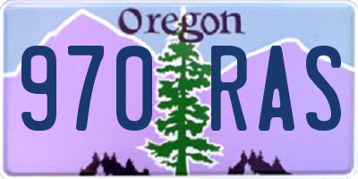 OR license plate 970RAS