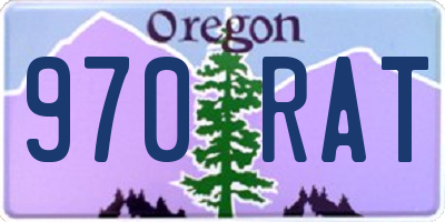OR license plate 970RAT