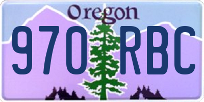 OR license plate 970RBC