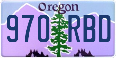 OR license plate 970RBD