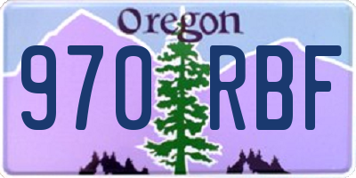 OR license plate 970RBF