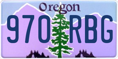 OR license plate 970RBG