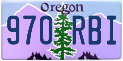 OR license plate 970RBI