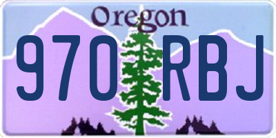 OR license plate 970RBJ