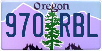 OR license plate 970RBL