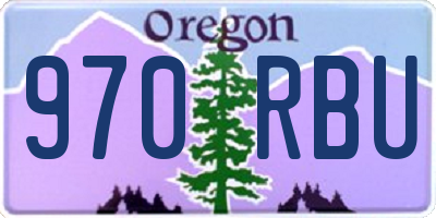 OR license plate 970RBU
