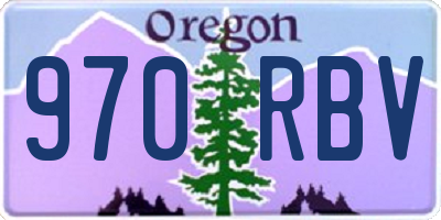 OR license plate 970RBV