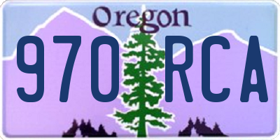 OR license plate 970RCA