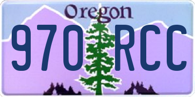 OR license plate 970RCC