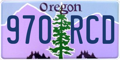 OR license plate 970RCD