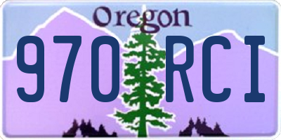 OR license plate 970RCI