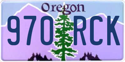 OR license plate 970RCK