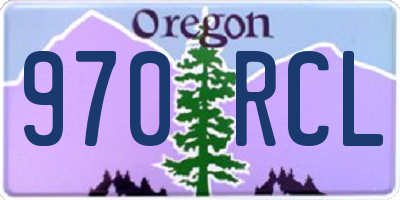 OR license plate 970RCL
