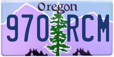 OR license plate 970RCM