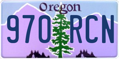 OR license plate 970RCN