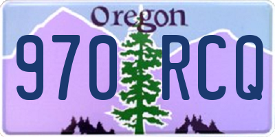 OR license plate 970RCQ