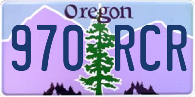 OR license plate 970RCR