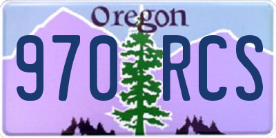 OR license plate 970RCS