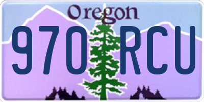 OR license plate 970RCU