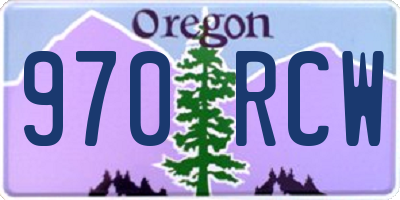 OR license plate 970RCW