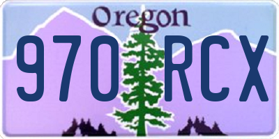 OR license plate 970RCX