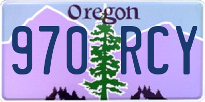 OR license plate 970RCY