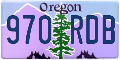 OR license plate 970RDB
