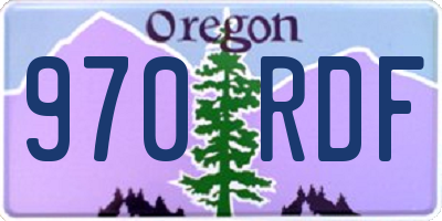 OR license plate 970RDF