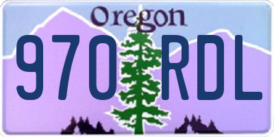 OR license plate 970RDL