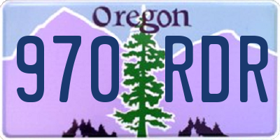 OR license plate 970RDR