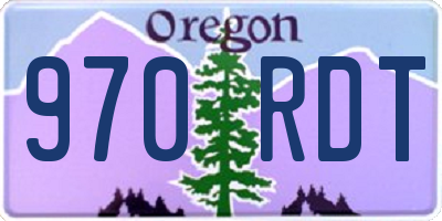 OR license plate 970RDT