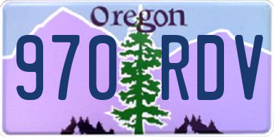 OR license plate 970RDV