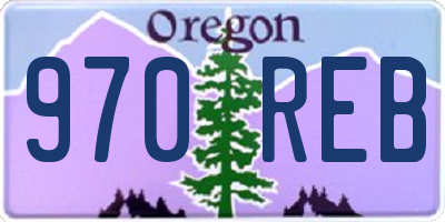 OR license plate 970REB