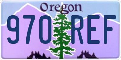 OR license plate 970REF