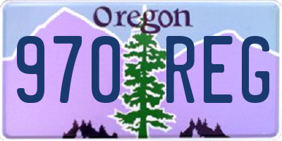 OR license plate 970REG
