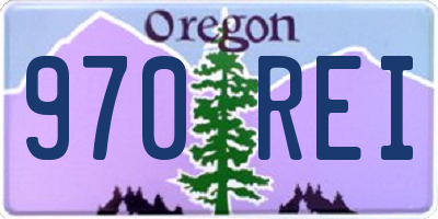 OR license plate 970REI